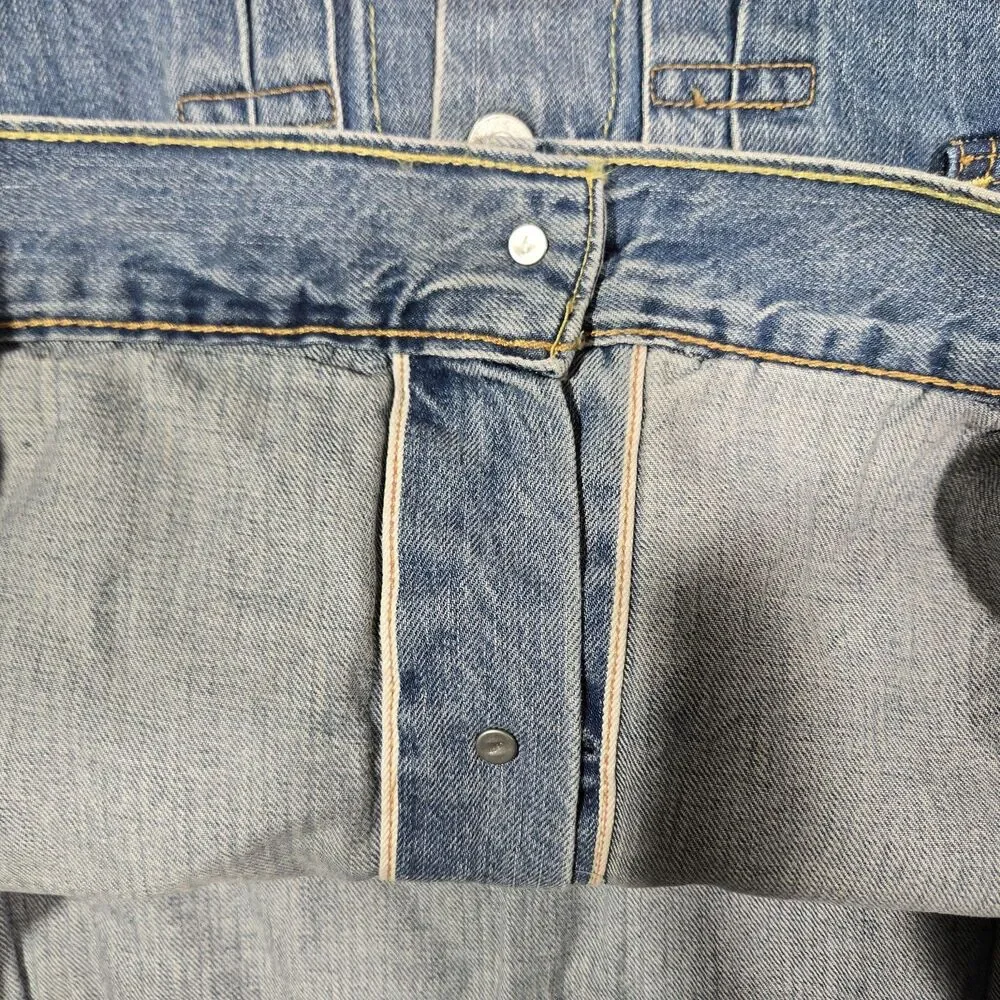Levi's Premium Type II Two 2‎ Selvedge Denim Trucker Jacket Indigo Men Size XL